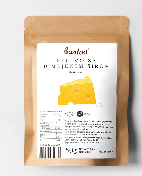 Pecivo sa dimljenim sirom 100g