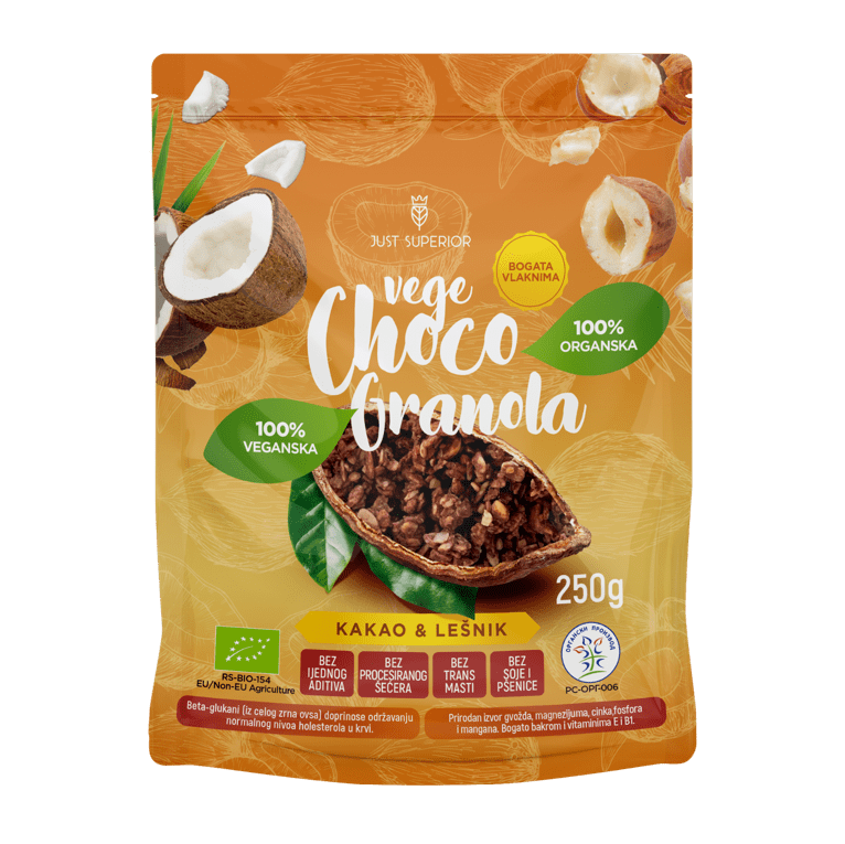 Organska granola bez dodatog šećera
