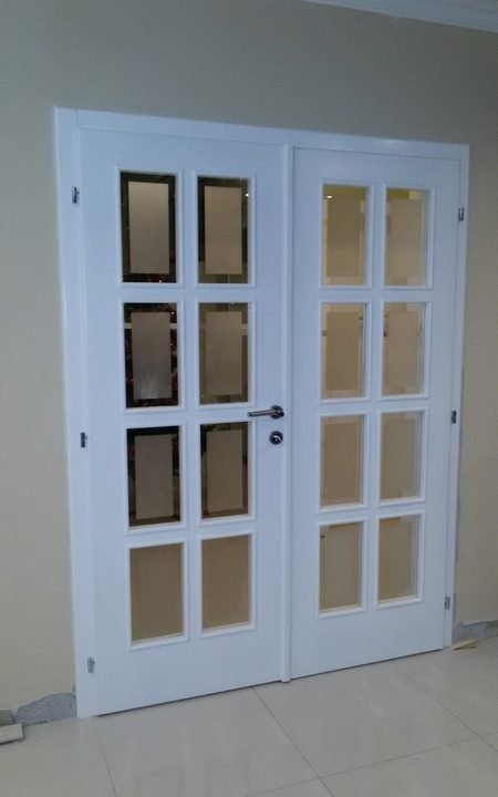 Dvokrilna drvena ulazna vrata 156 cm x 220 cm