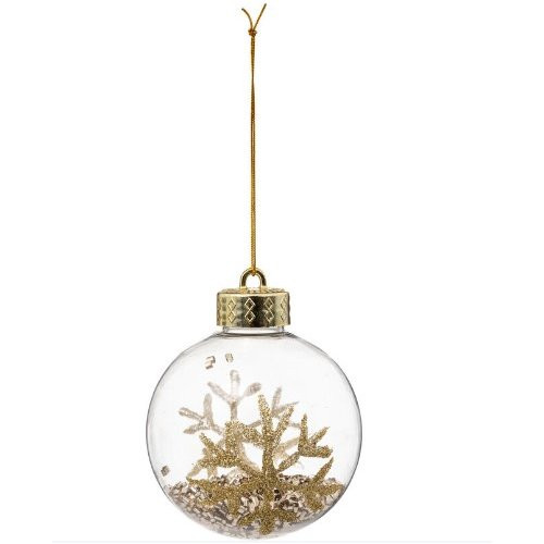 FÉÉRIC LIGHTS& CHRISTMAS kugla plastična sa zlatnim perlama FI8cm