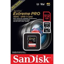 Sandisk SD 512GB CLASS 10 EXTREME PRO 170MB/S Sandisk