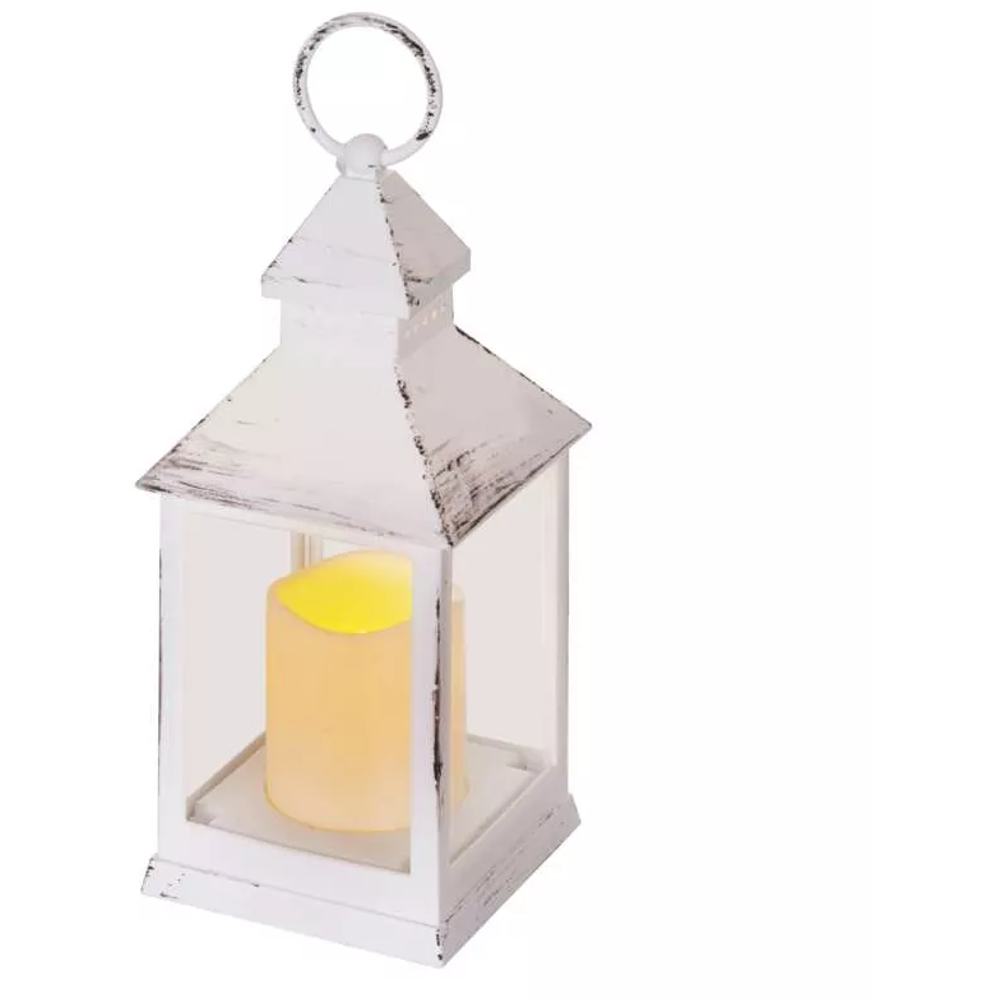 Emos Led dekorativni fenjer Antik beli trepćući sa tajmerom 3xAAA DCLV01