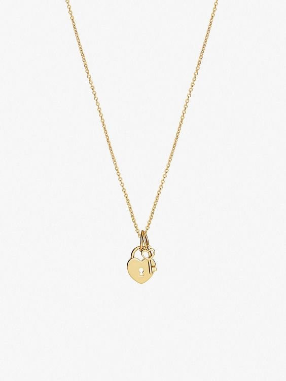 Zlatna ogrica sa priveskom SRCE 