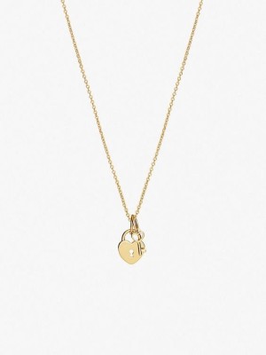 Zlatna ogrica sa priveskom SRCE 