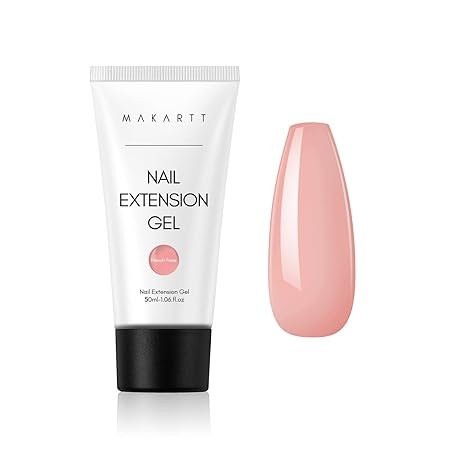 Makartt Poly Nail Gel 50ML Nude Gel Builder for Nail Extension Trending Gel Stylish Elegant Gel Colors for All Season 3D Molding Gel Nail Extension Manicure Hard Gel for Nails-French Press
