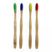 Pursonic 4 Pack Eco Bamboo Toothbrushes with Soft Nylon Bristles