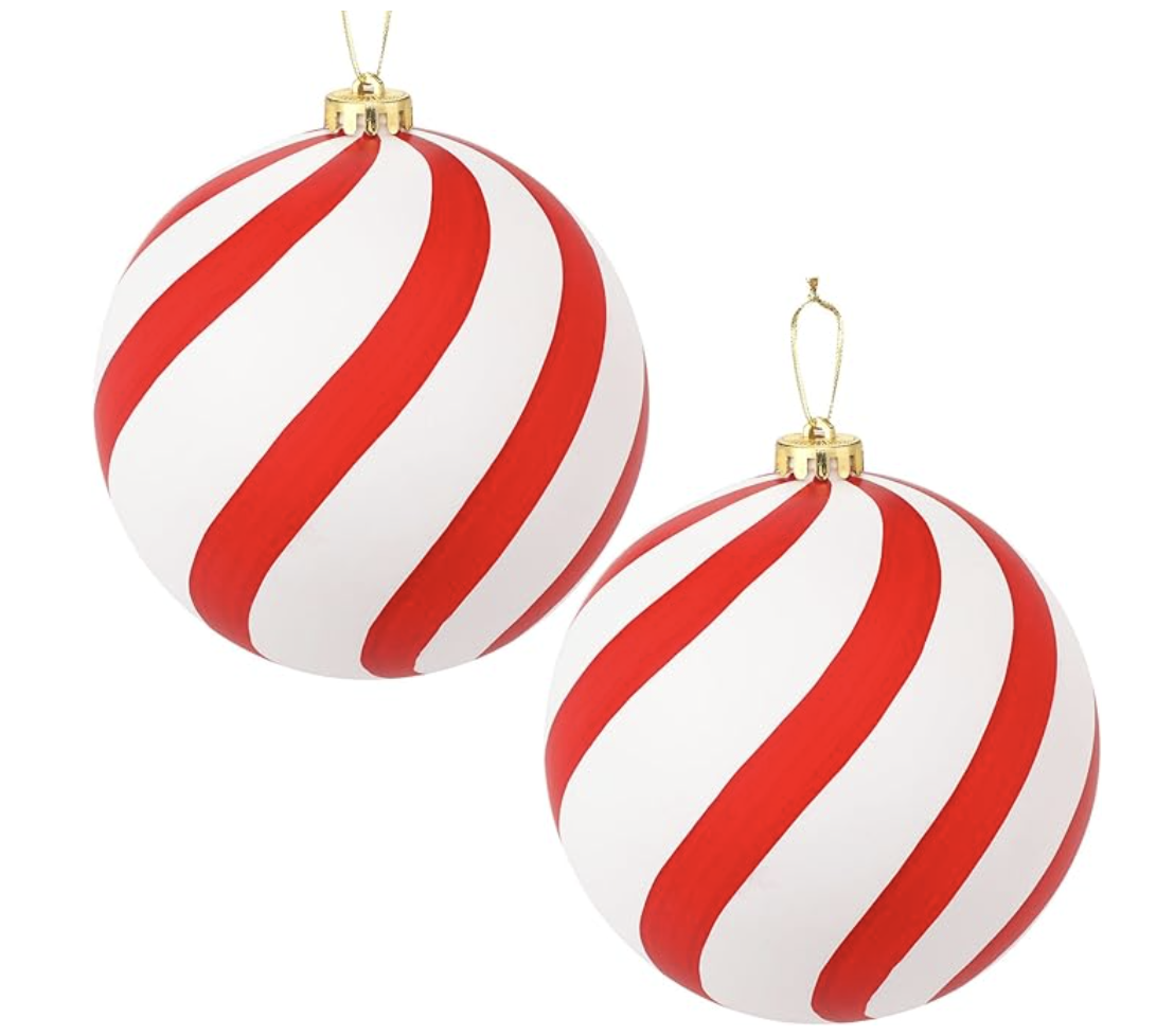 Striped Plastic Ornaments 