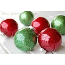 Glittered Glass Ornaments 