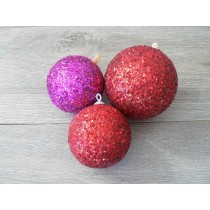 Glittered Vintage Ornaments - Plastic
