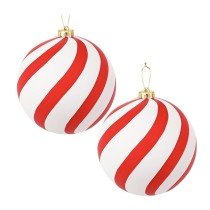Striped Plastic Ornaments 