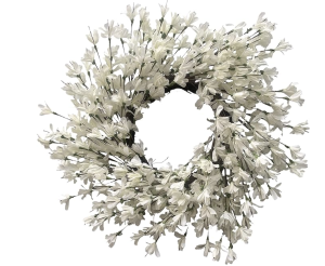 Traditional Round White Wreath 