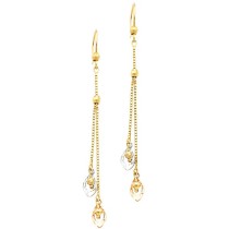 Gold dangling earrings