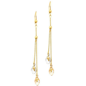Gold dangling earrings
