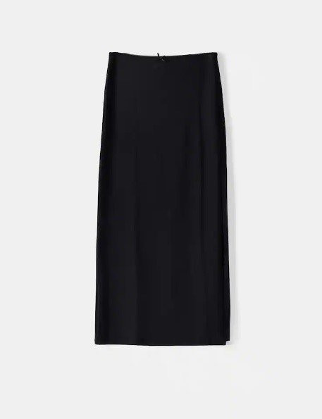 BLACK BOW MIDI SKIRT