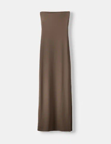 BROWN MIDI DRESS