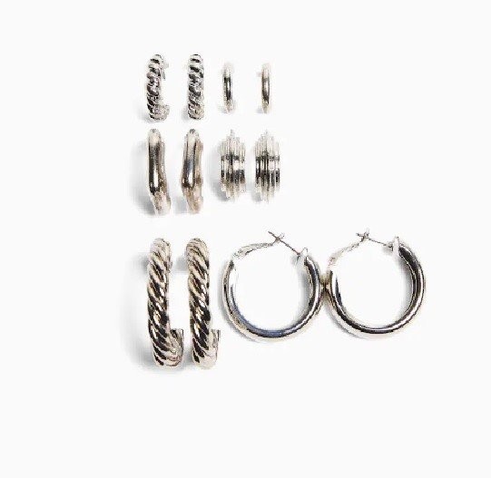 SILVER EARRING SET