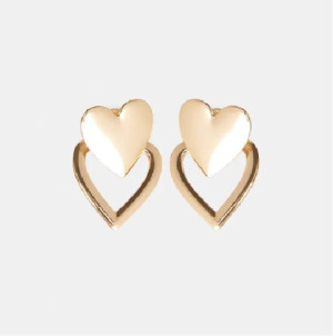 GOLD HEART EARRINGS