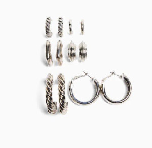 SILVER EARRING SET