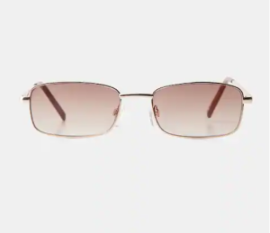 SQUARE SUNGLASSES IN ROSE GOLD