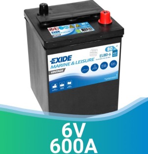 EXIDE VINTAGE | 6 VOLT | EU80-6  421 CLASSIC CAR BATTERY