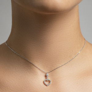 Belo zlato ogrlica srce