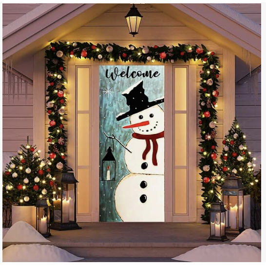 Novogodisnja girlanda za dekoraciju vrata sa nalepnicom