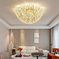 Plafonjera Roman 11xG9 zlatna/kristali