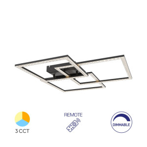 LED plafonjera kristalna BH17-04991 60W 6500K sa daljinskim crna
