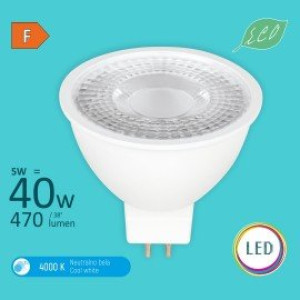 LED sijalica MR16 ECO GU5.3 M2 5W 4000K 240V 470lm 38°