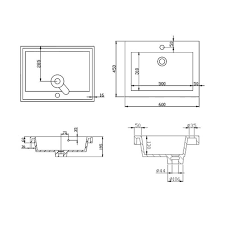 Lavabo od plastične mase WB9806 60cm