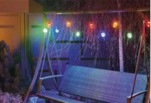 Sijalice - šarene - crni kabl