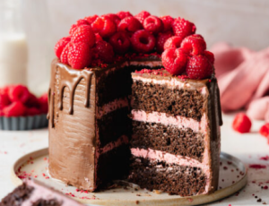 Čokoladna torta sa malinama