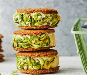 Pistaći sladoled sa francuskim keksom